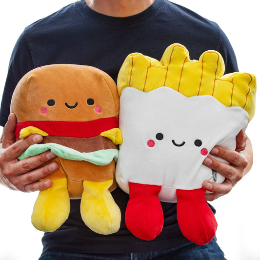 Jumbo Burger And Fries Magnetic Plush Toy Pair