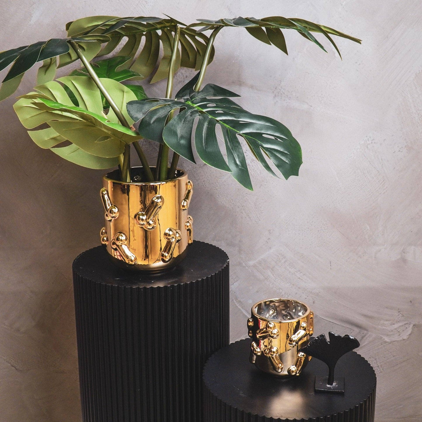 Golden Dick Plant Pot