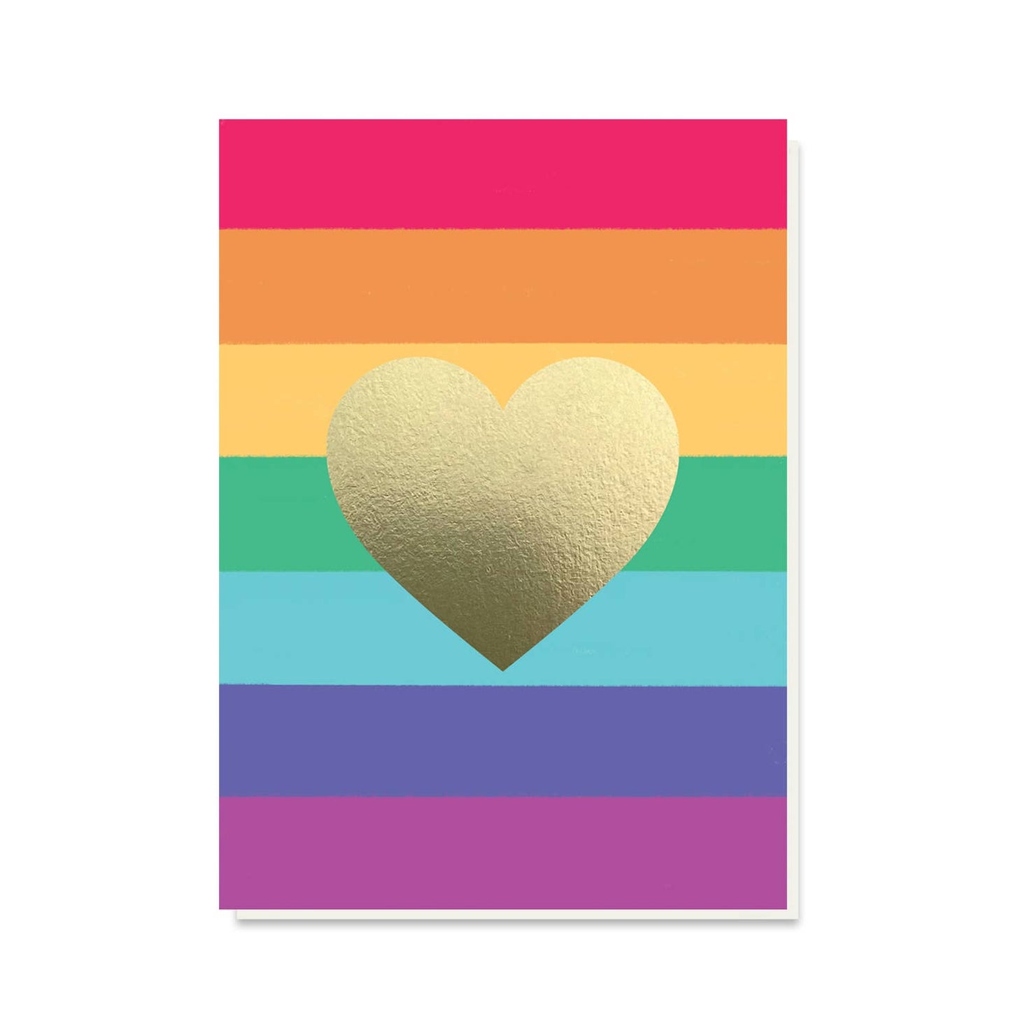 Rainbow Heart Love Foiled Card