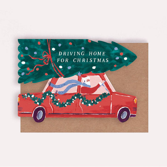 Driving Home For Christmas Card
