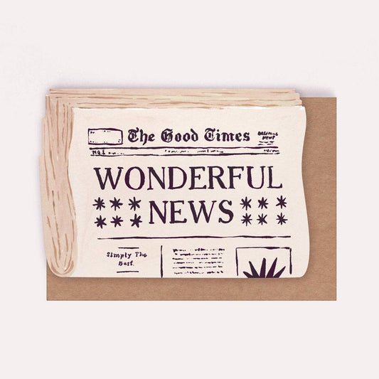 Newspaper Congratulations Greeting Card
