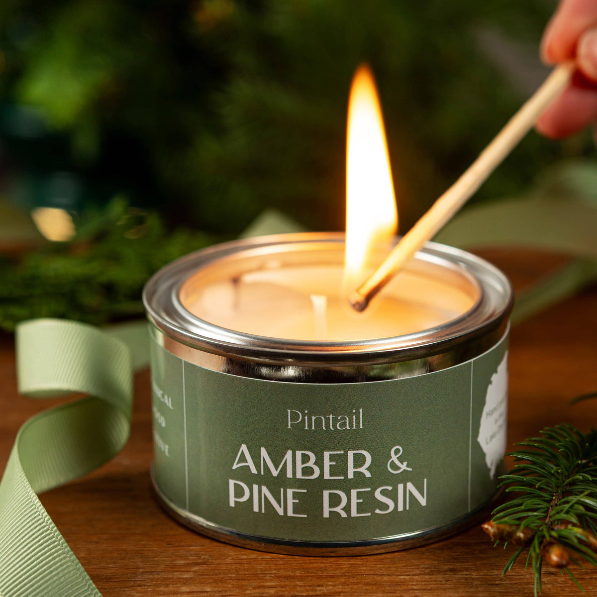 Amber and Pine Resin Paint Pot