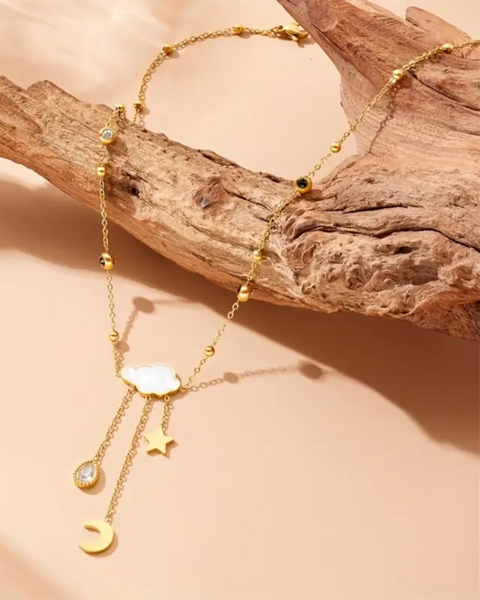 Celestial Cloud Charm Necklace