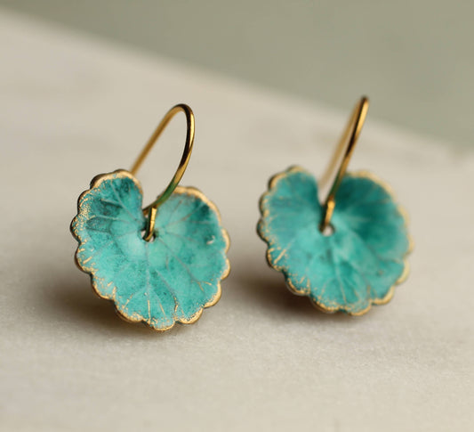 Turquoise Leaf Earrings