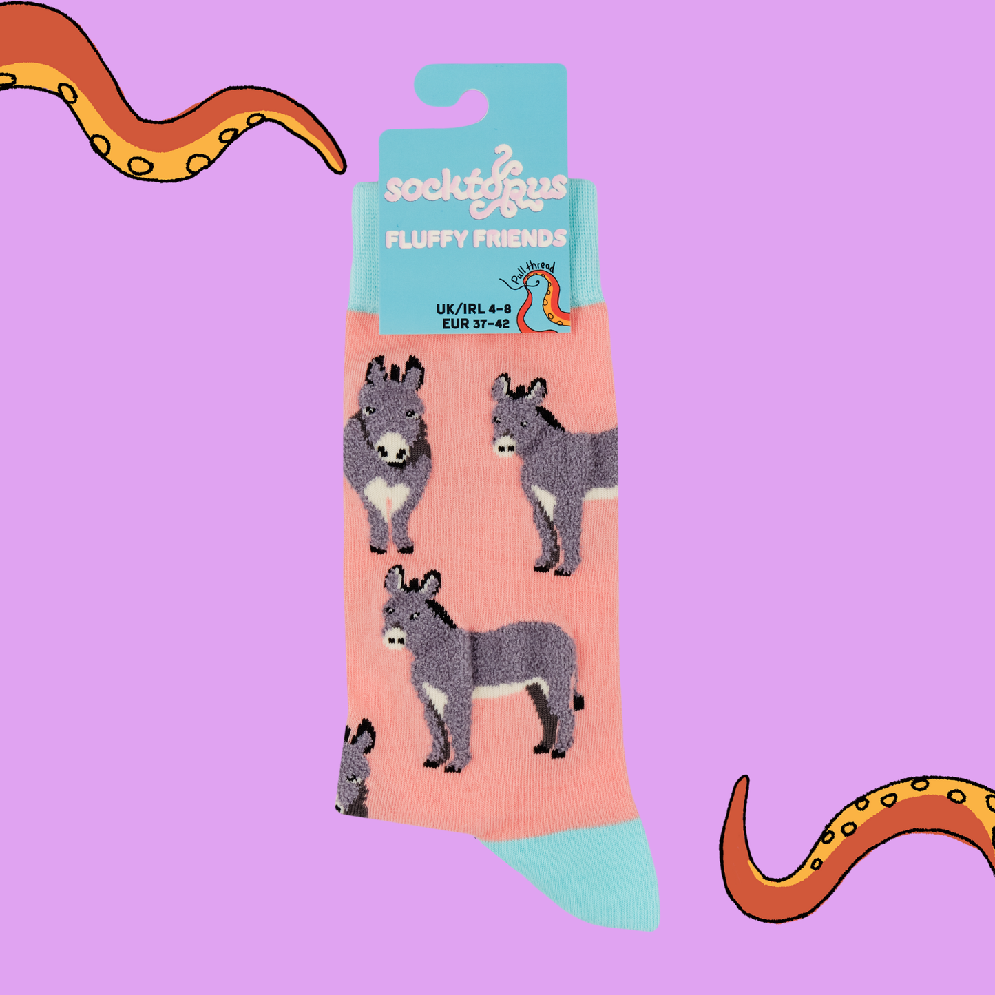 Fluffy Donkeys Socks Small
