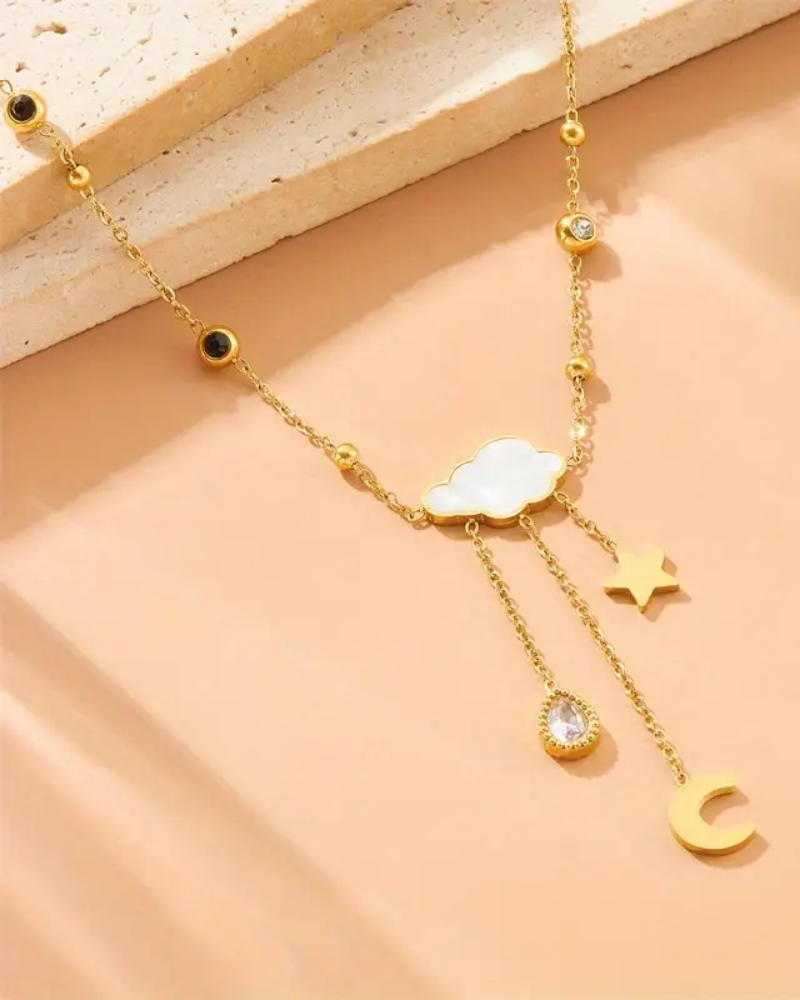 Celestial Cloud Charm Necklace