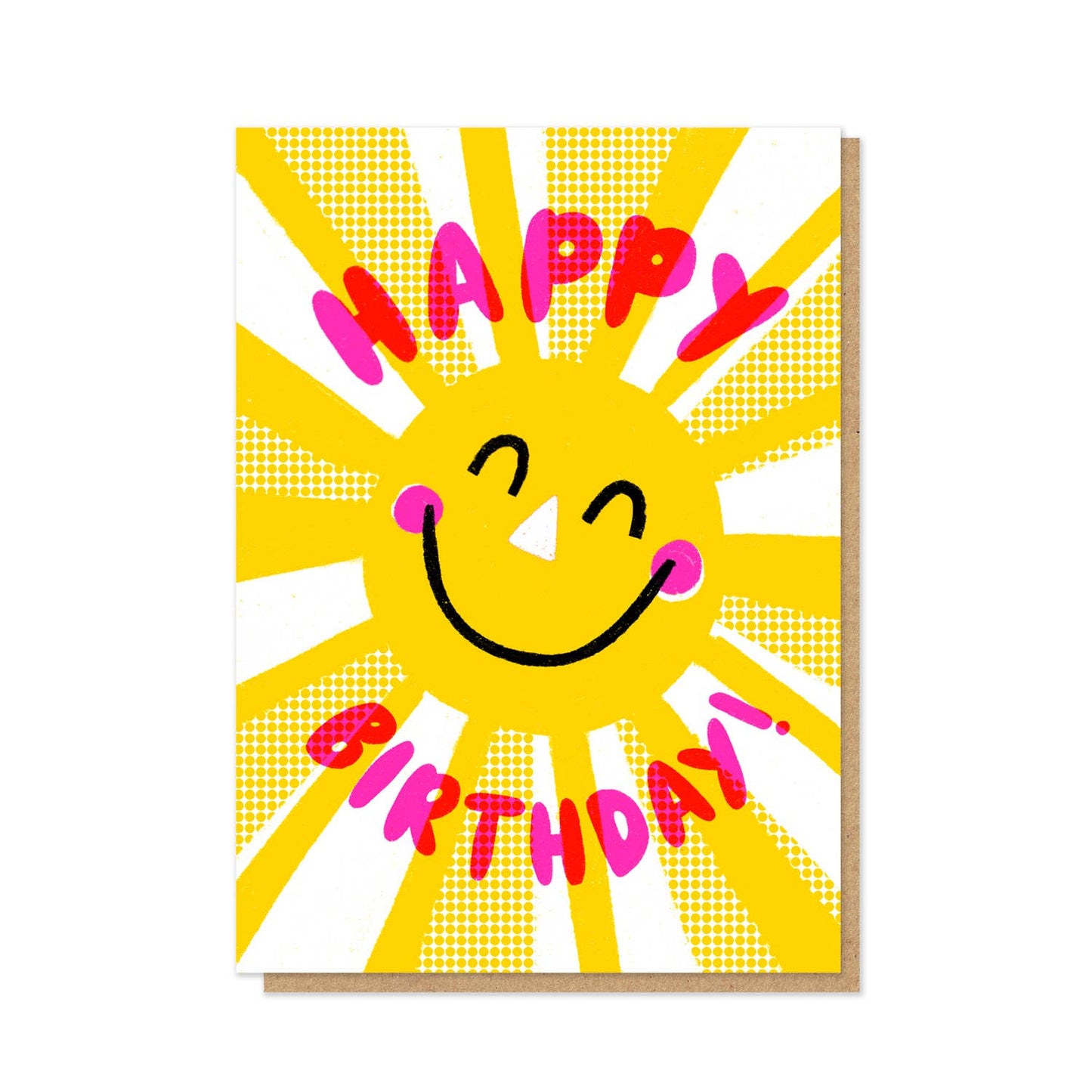 Birthday Sunshine Card | Birthday Card | Letterpress Card: Naked (Plastic-free!)