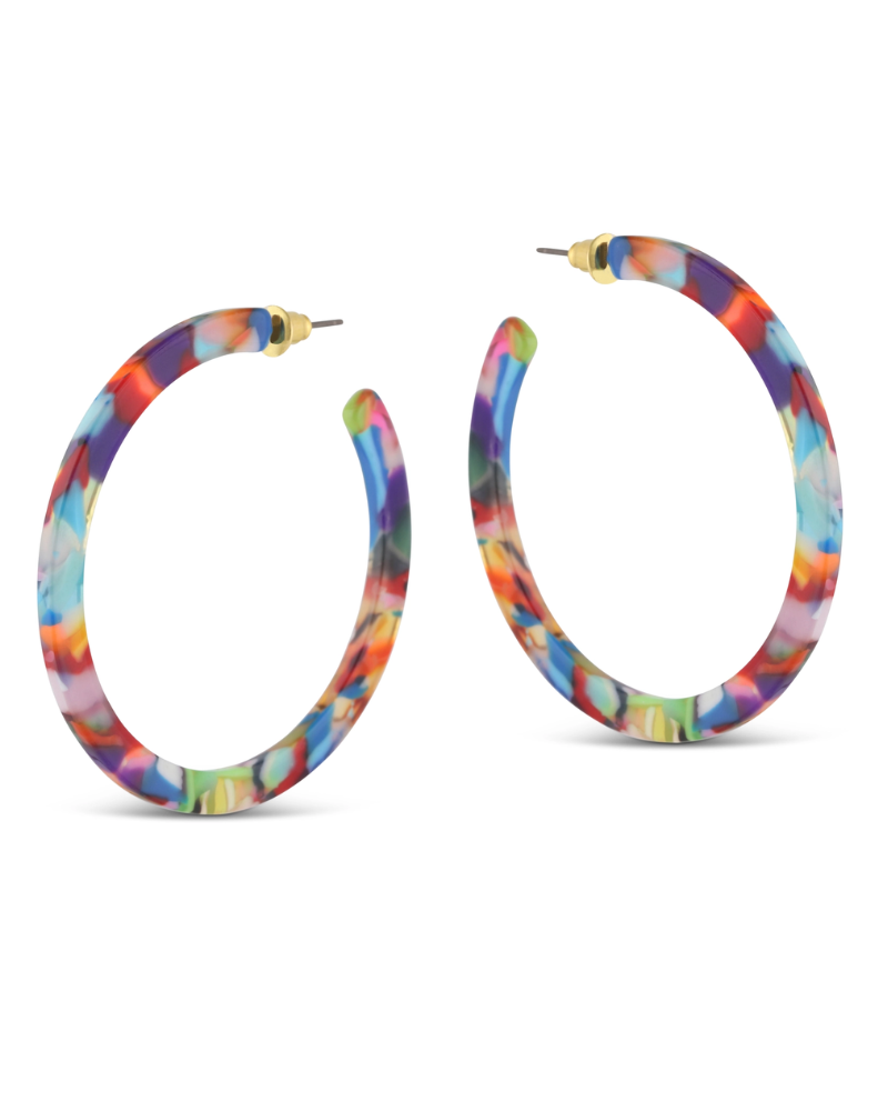 Sophia Resin Hoop Earrings
