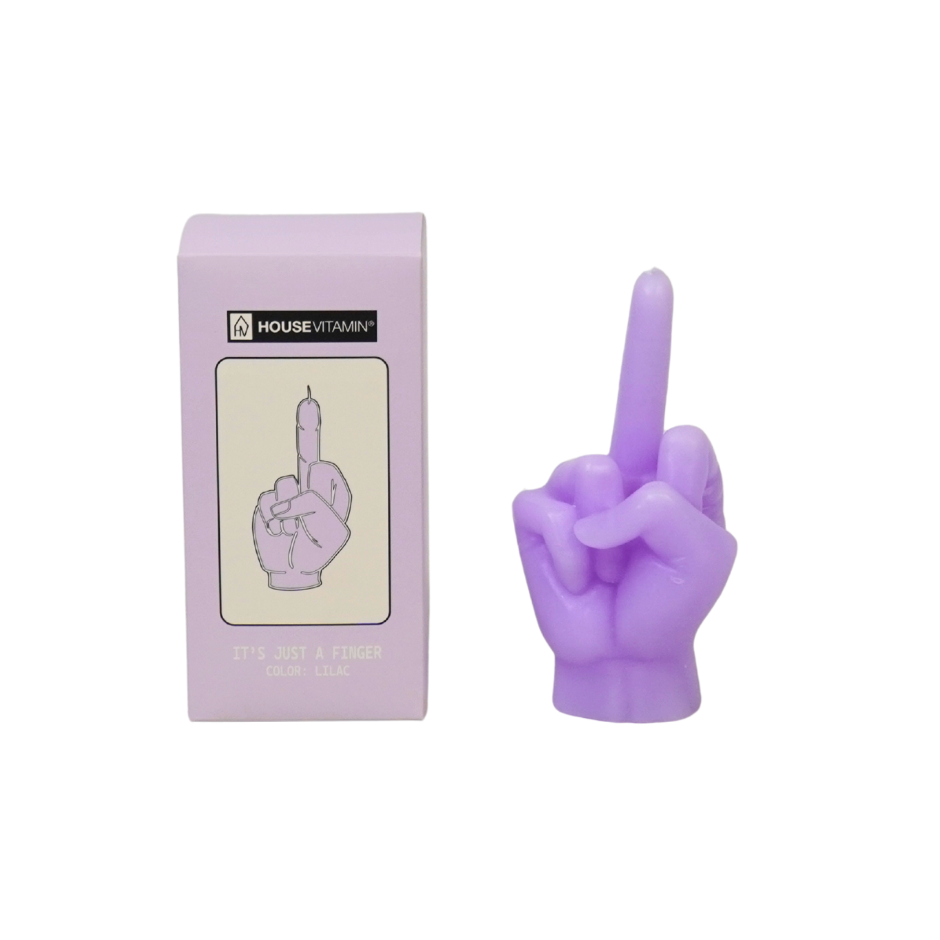 Lilac Middle Finger Candle