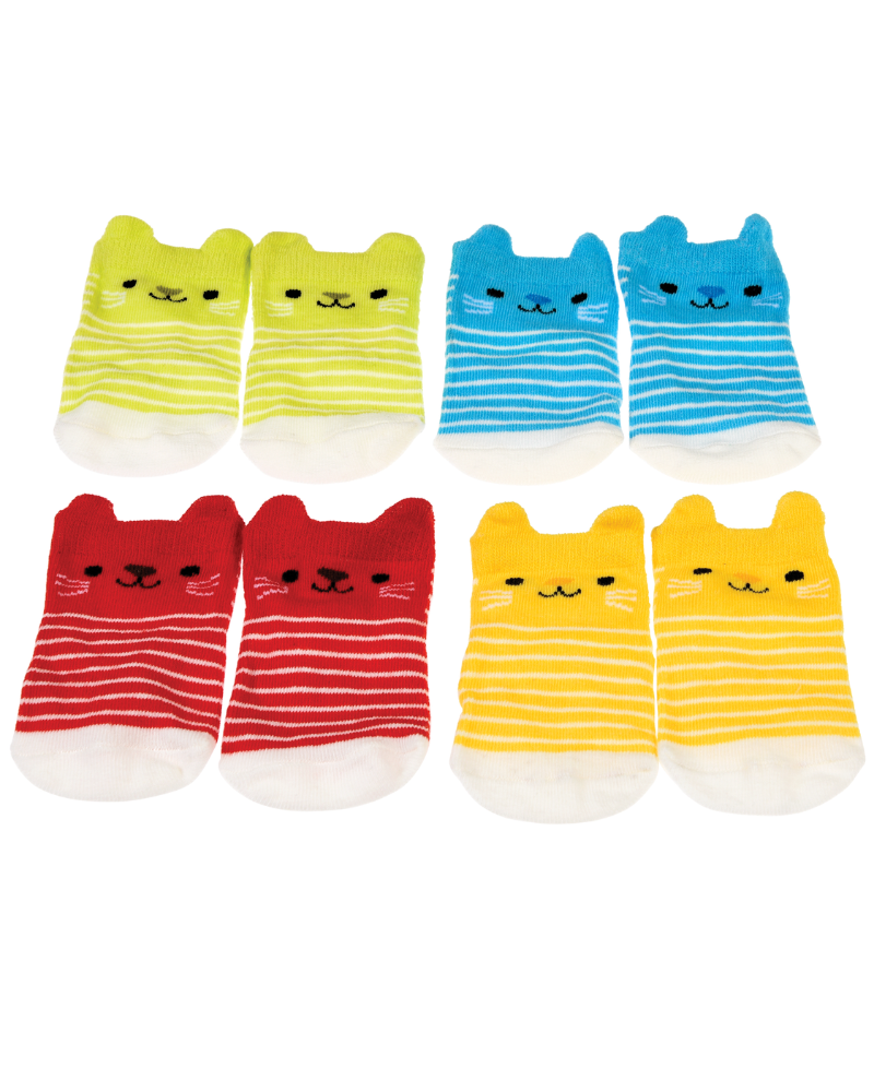 Kitten Baby Socks Set of 4