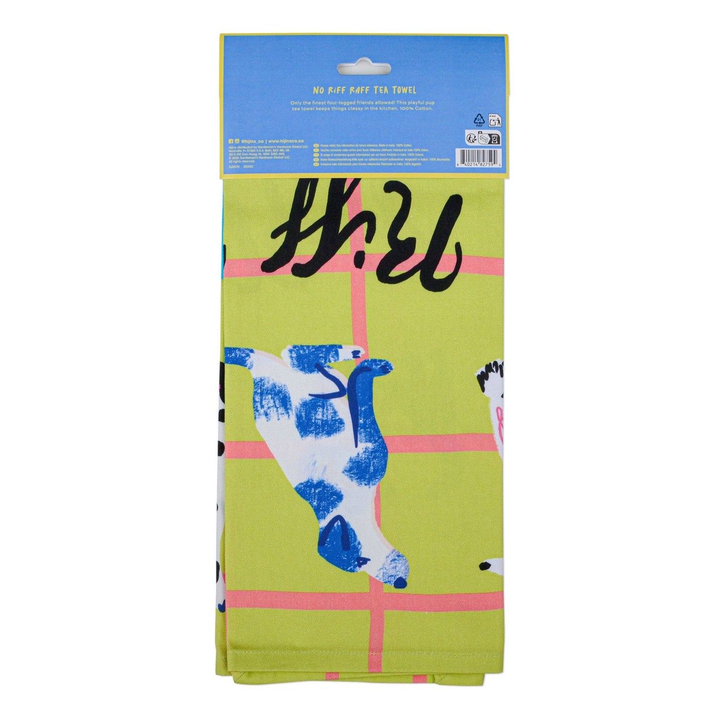 No Riff Raff Dog Hijinx Tea Towel