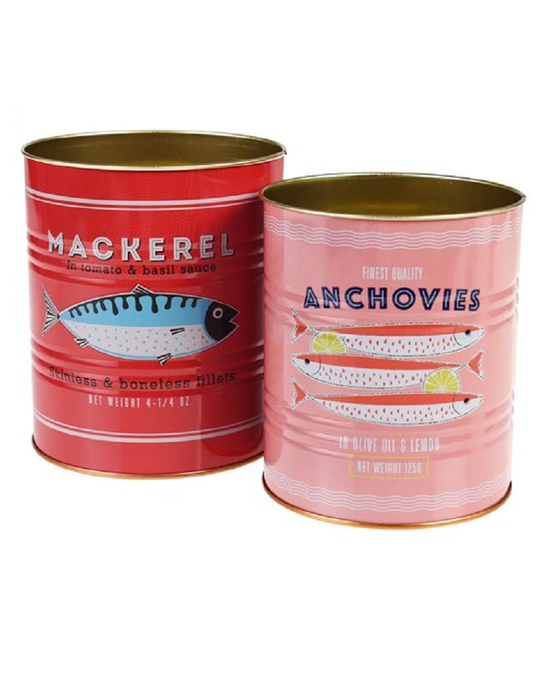 Fish Storage Tins Set Of 2
