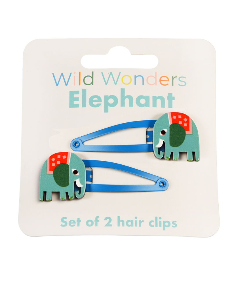 Elephant Hair Clips Set of 2