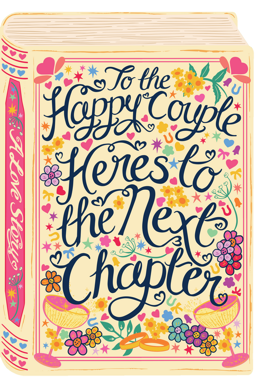 Happy Couple Here's To The Next Chapter Greeting Card