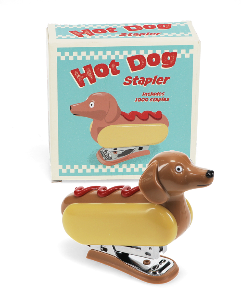 Hot Dog Mini Stapler with 1000 Staples