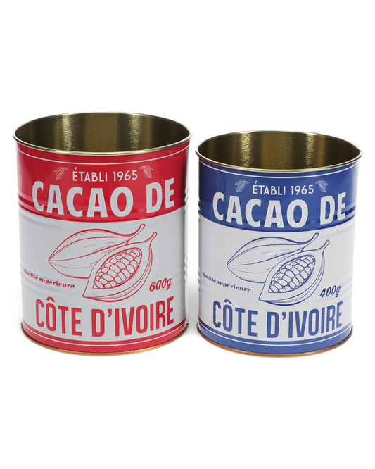 Cacao Storage Tins Set Of 2