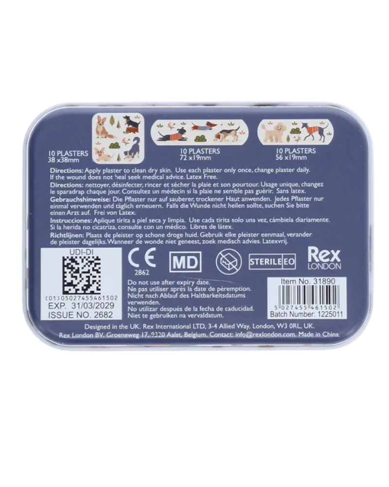 Children's Dog Park Plasters in a Tin