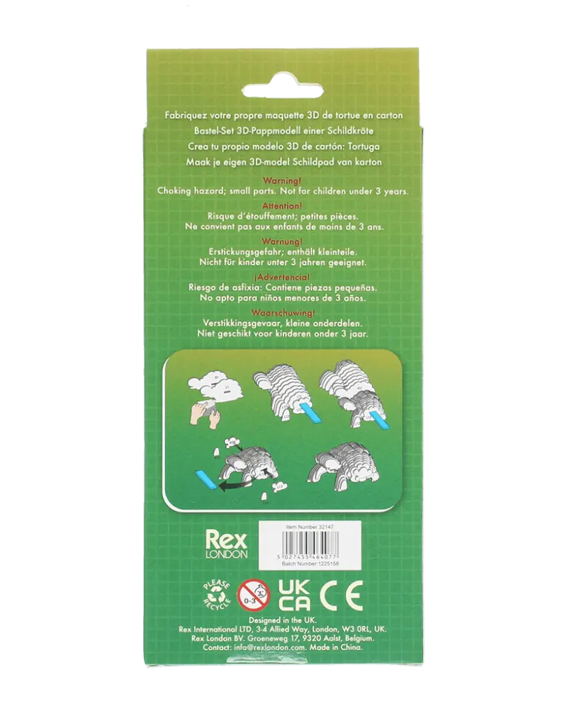 Make Your Own 3D Tortoise Model Kit