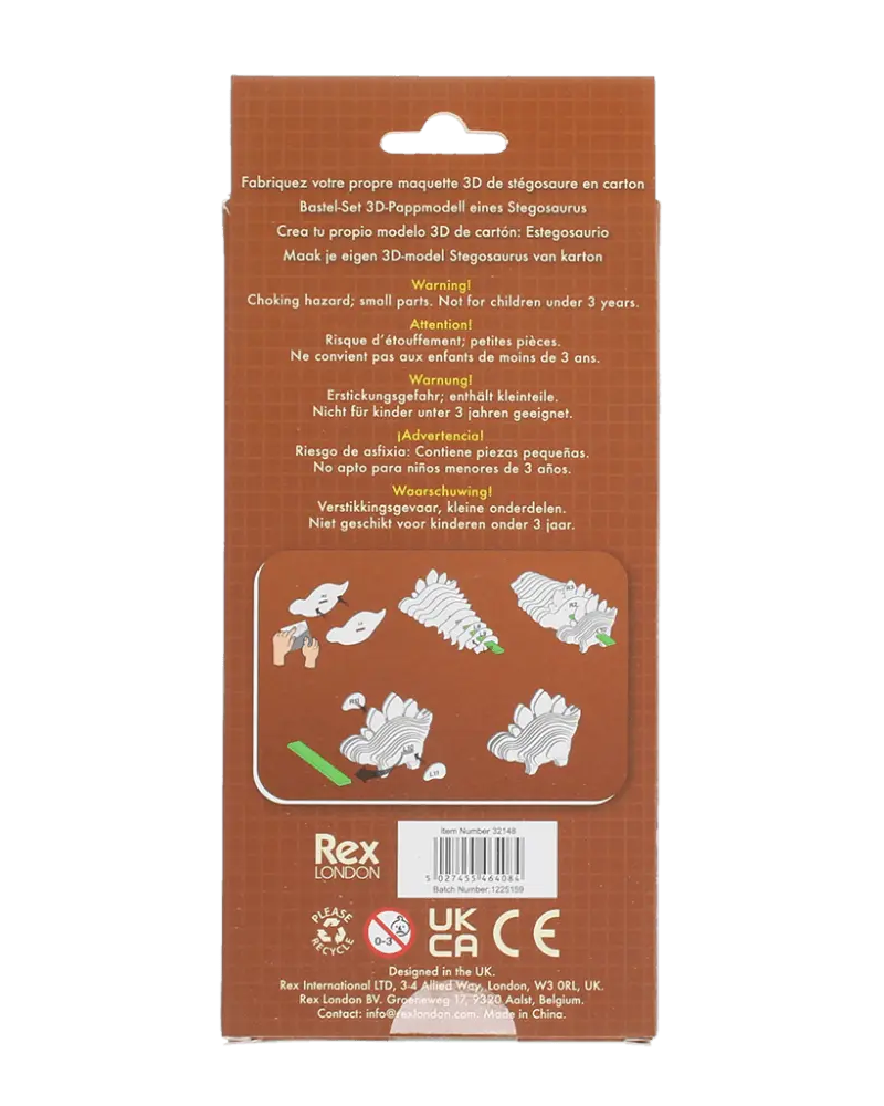 Make Your Own 3D Stegosaurus Model Kit