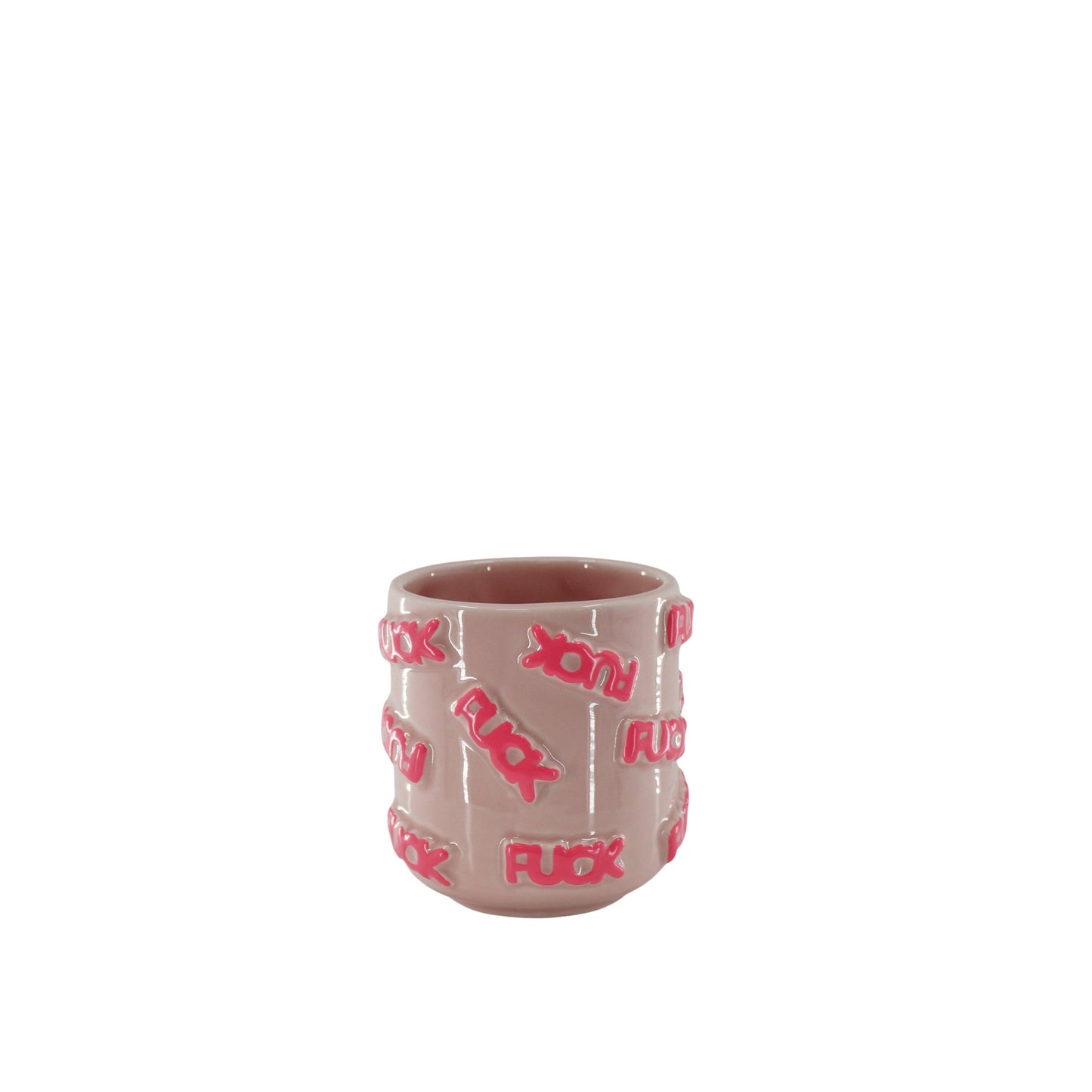 Pot - 'FUCK' - Ceramics - Pink - 11x11x11,5cm