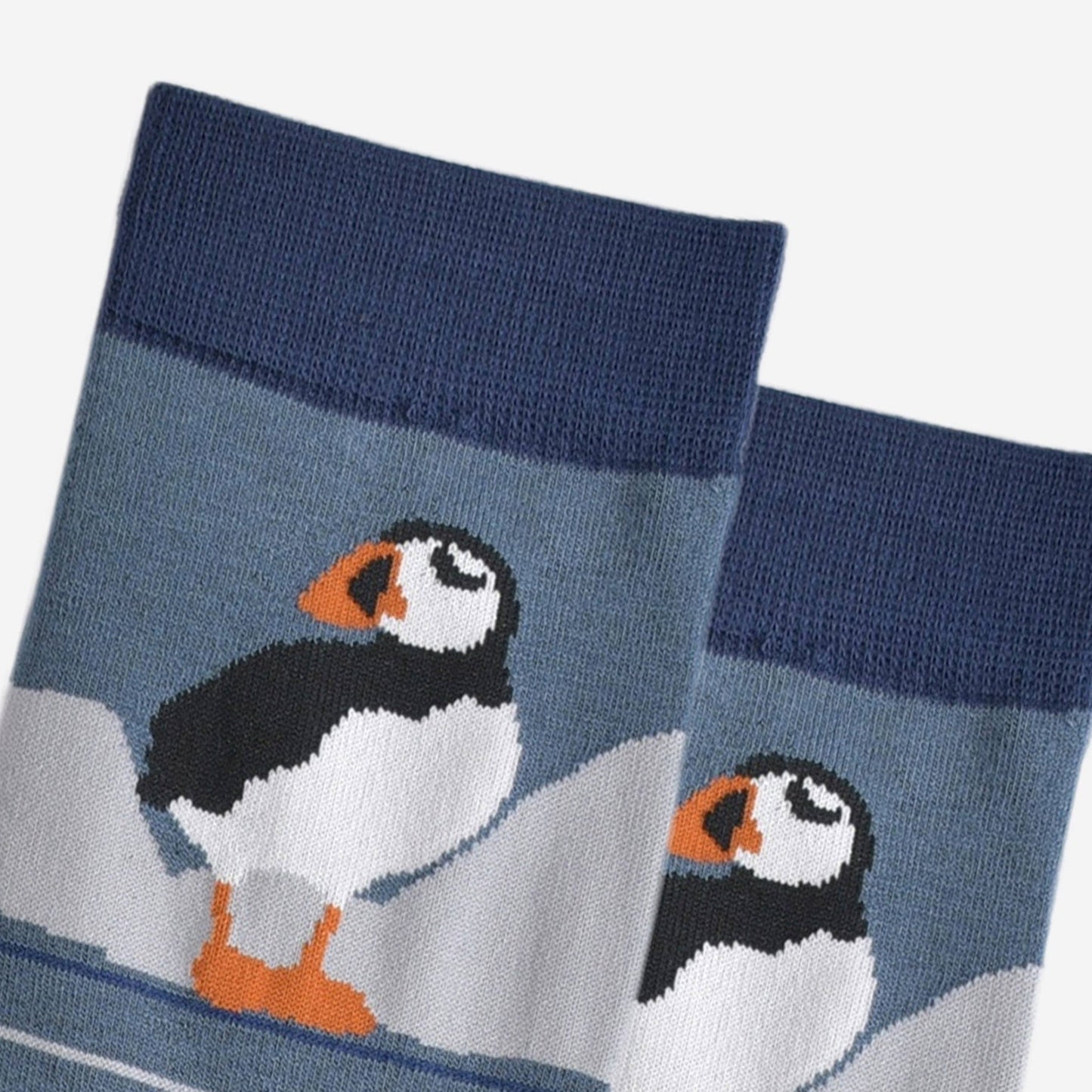 Men's Bamboo Socks - Teal, Puffin Stripe: UK 7-11 | EU 40.5-46 | US 8-12