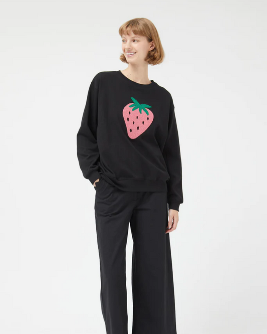 Strawberry Boucle Sweatshirt by Compania Fantastica