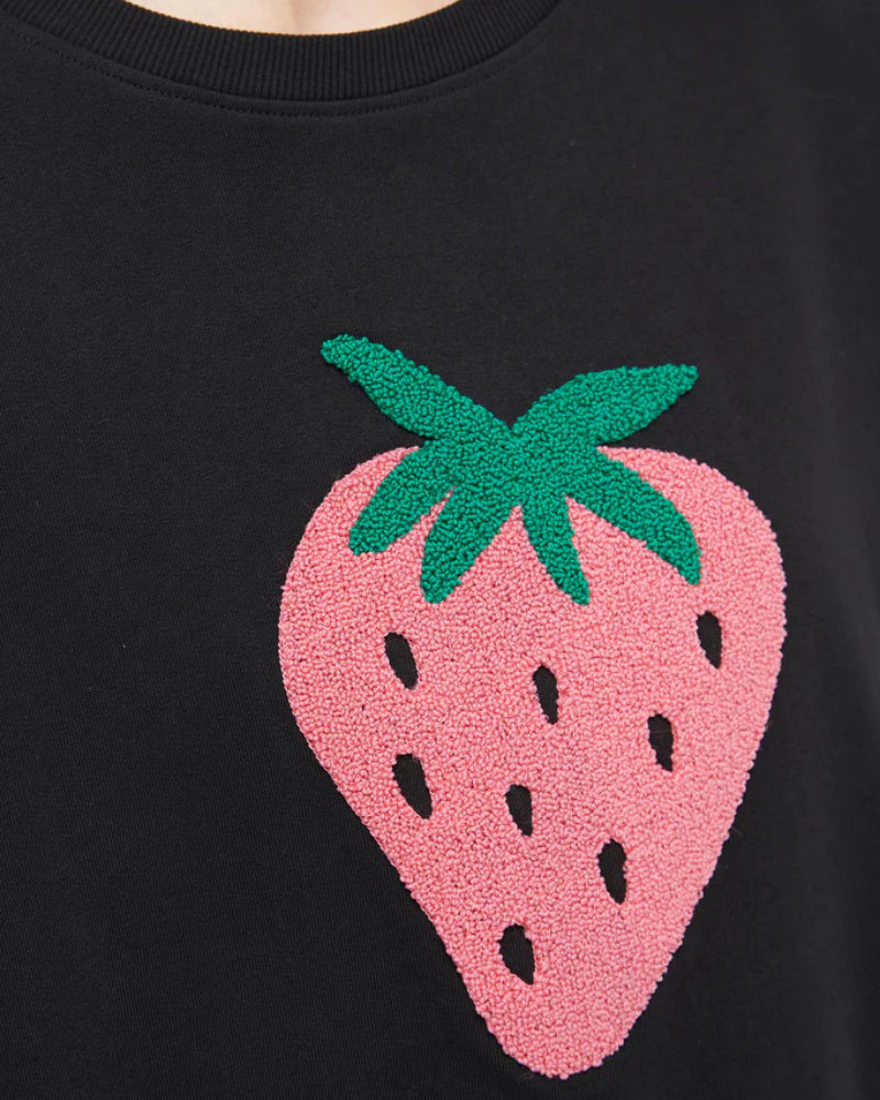 Strawberry Boucle Sweatshirt by Compania Fantastica