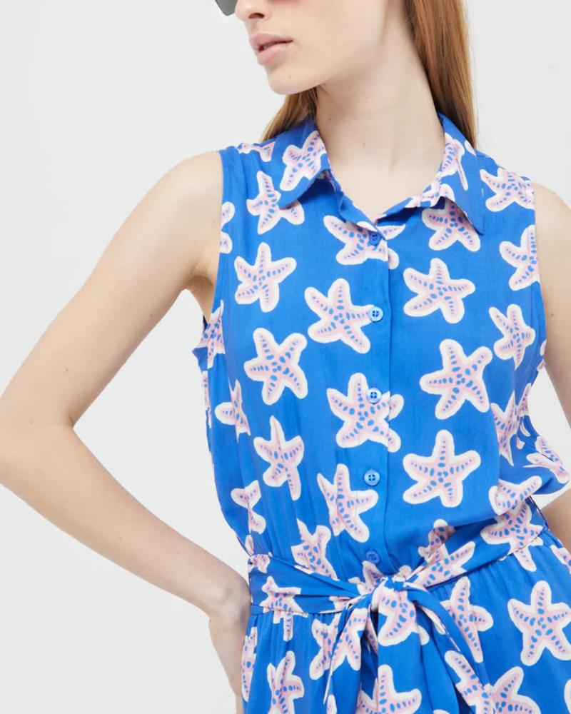 Starfish Print Playsuit Dress by Compania Fantastica