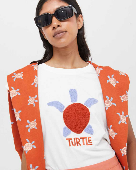 Turtle Boucle Sleeveless Top by Compania Fantastica