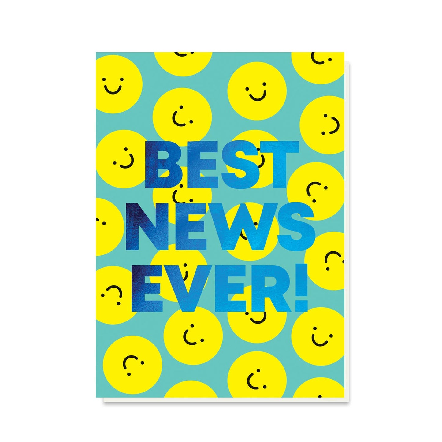 Best News Ever Smiley Face Foiled Card