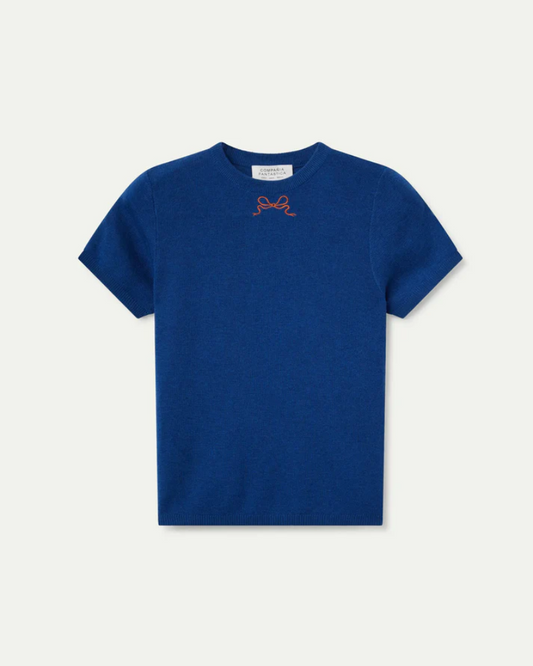 Blue Bow Knitted Jumper By Compania Fantastica