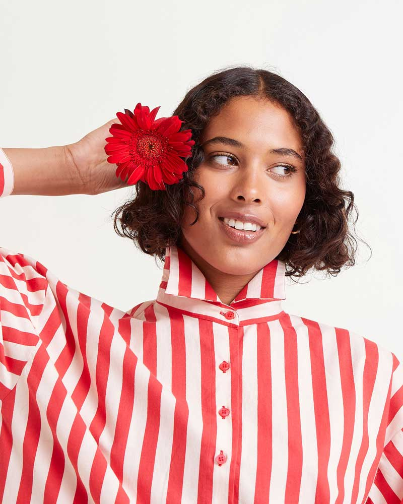 Cheesecake Red Stripe Shirt By Compania Fantastica