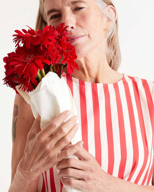 Cheesecake Red Stripe Sleeveless Top By Compania Fantastica