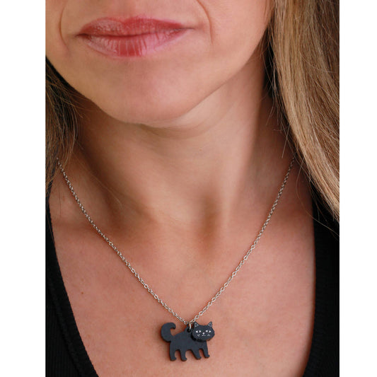 Black Cat Charm Necklace