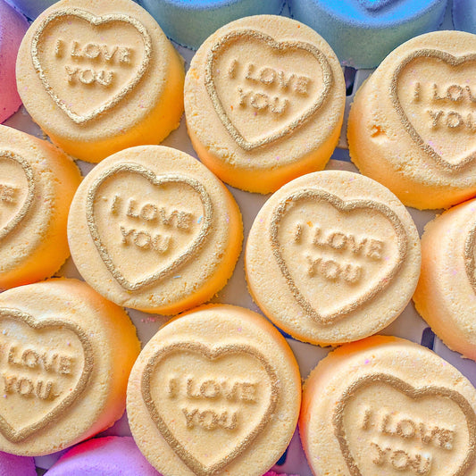 Yellow Candy Heart Bath Bomb