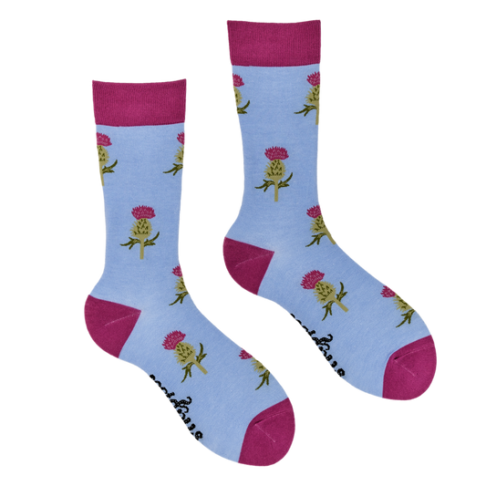 Thistles Scottish Unisex Socks Large