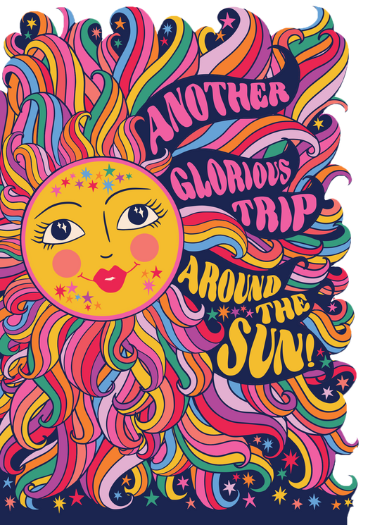 Glorious Sun Die Cut Birthday Card