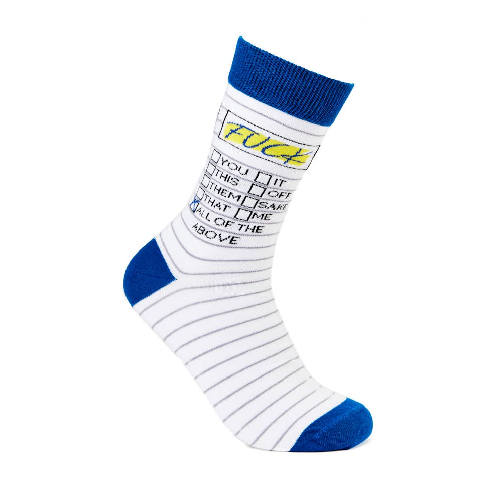 Fuck Tick List Unisex Socks