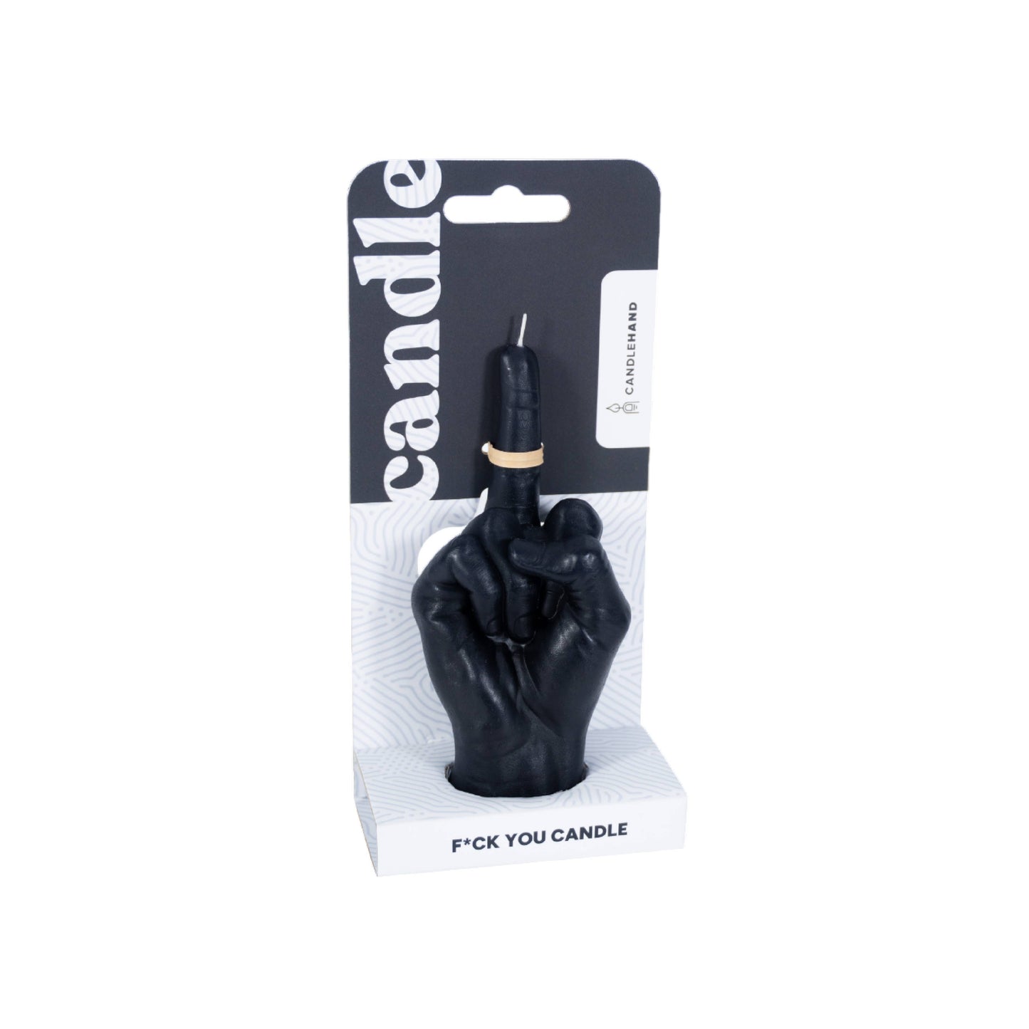 Small Fuck You Middle Finger Candle in Black