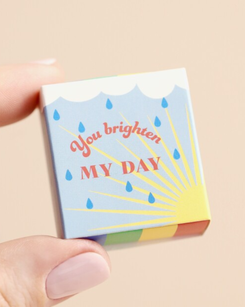 Rainbow Tiny Ceramic Token In Matchbox