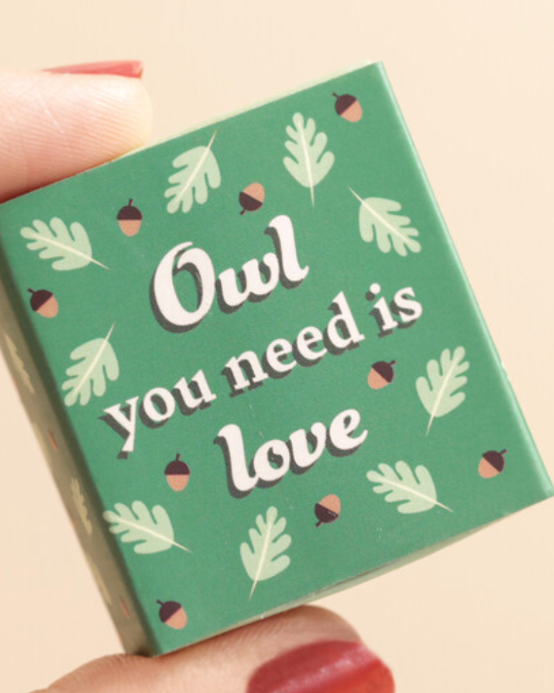 Owl Tiny Ceramic Token In Matchbox