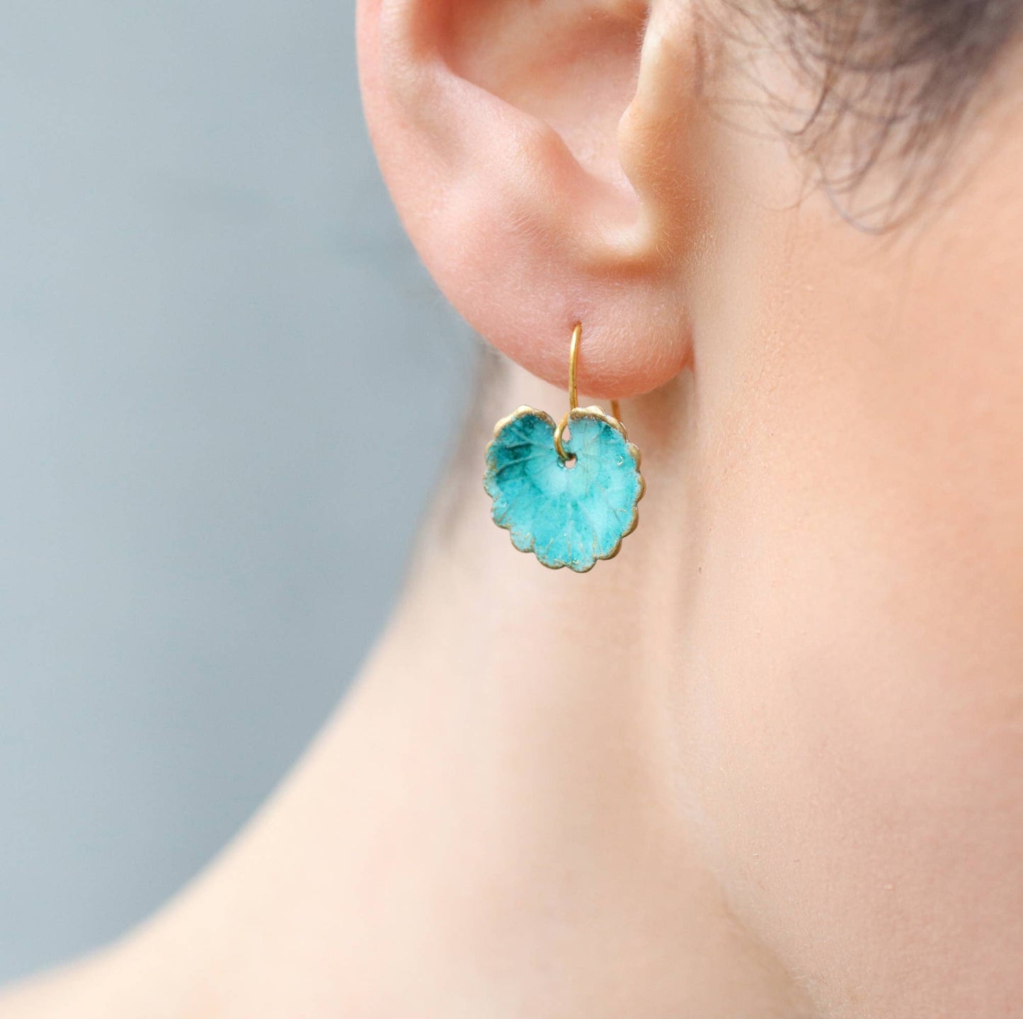 Turquoise Leaf Earrings