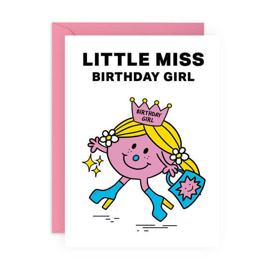 Little Miss Birthday Girl Greetings Card