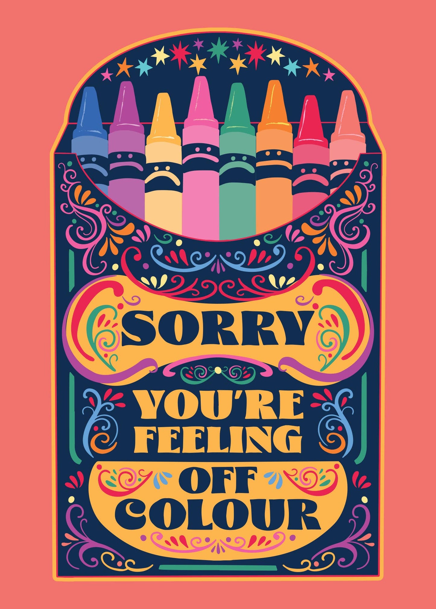 Crayons Get Well Card