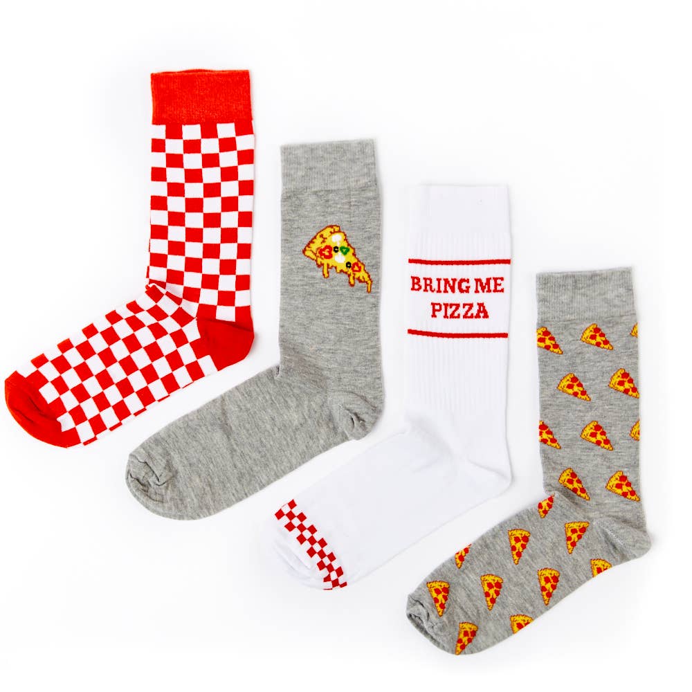 Pizza Box Unisex Socks Gift Set Of 4 Pairs
