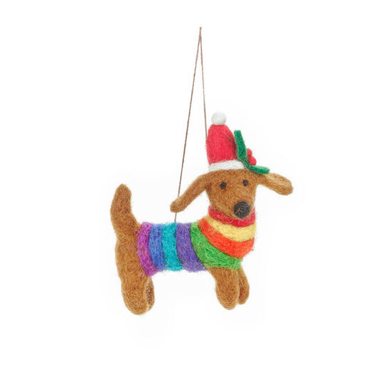 Rainbow Dog Pride Christmas Dec