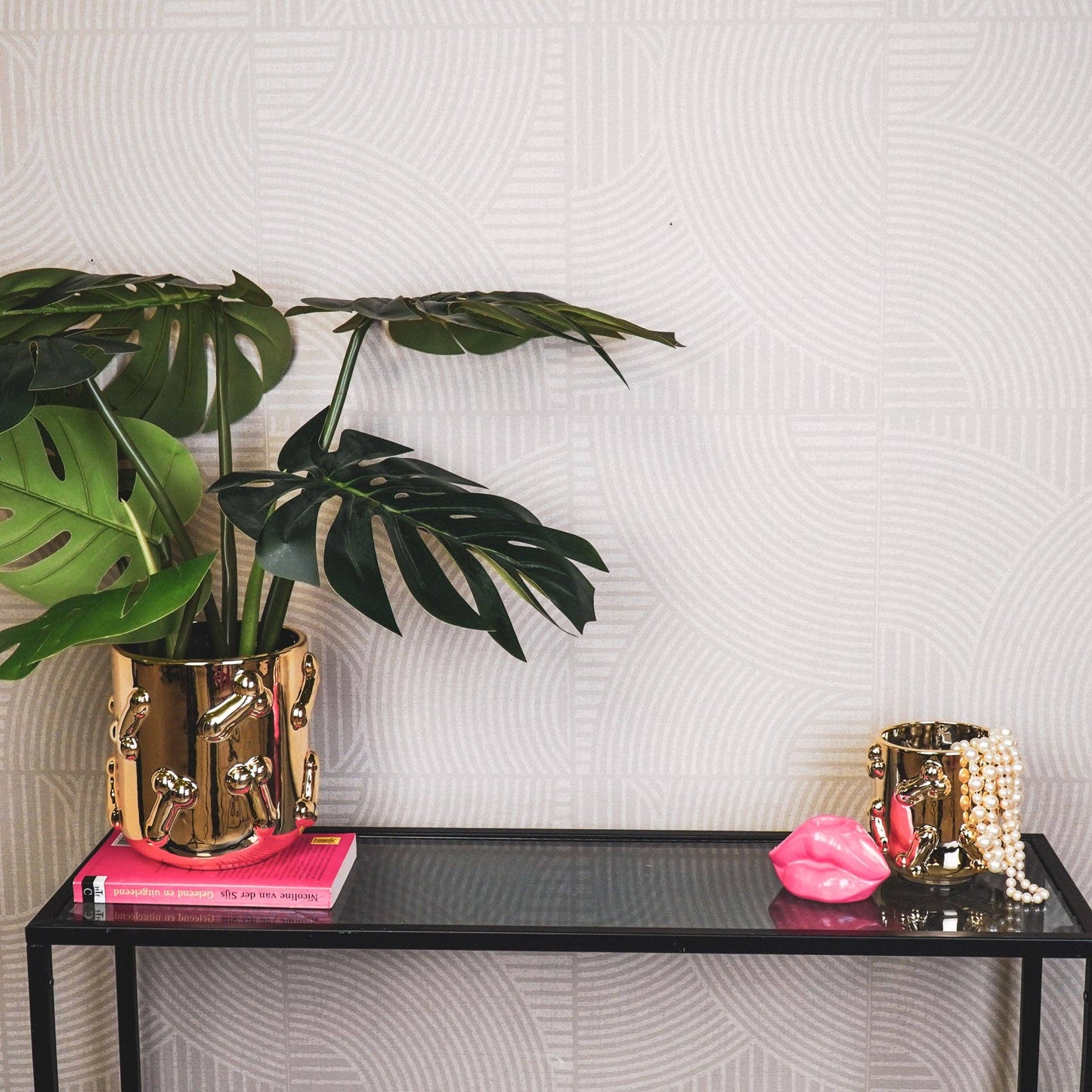 Golden Dick Plant Pot