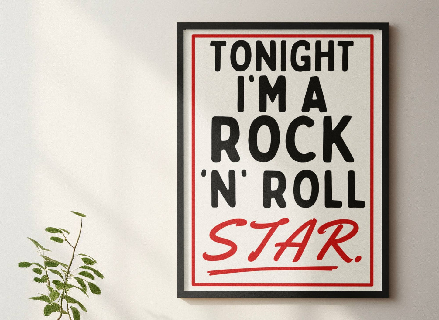 Rock 'n' Roll Star Oasis Inspired A4 Art Print