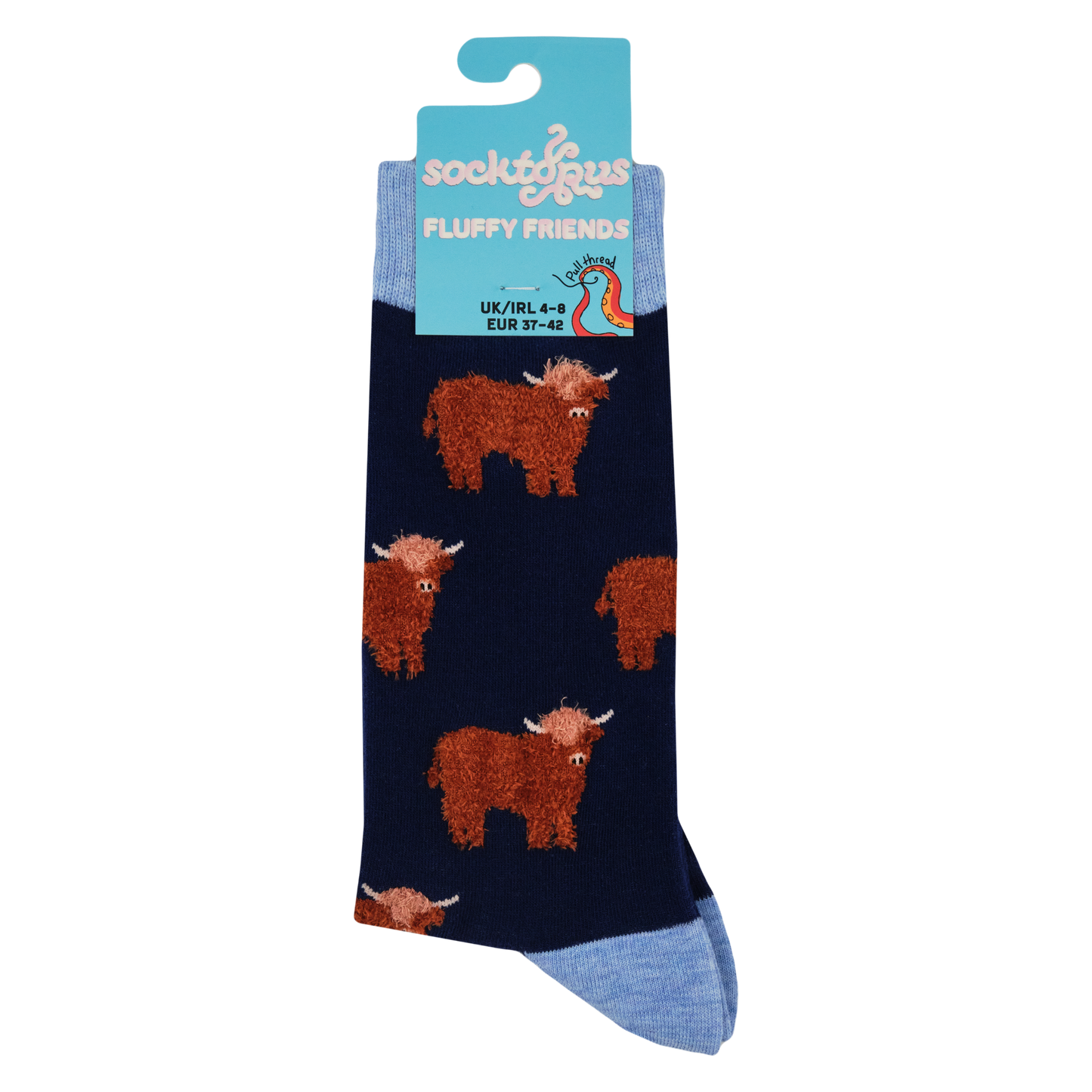 Fluffy Coo Unisex Socks in Navy