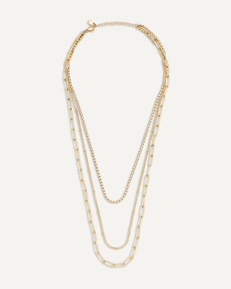 Ada Multi Chain Gold Necklace